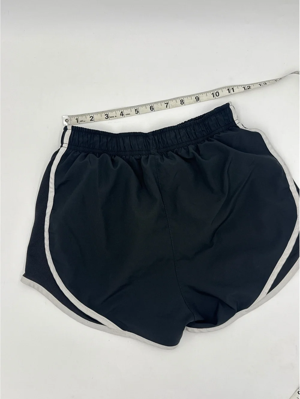 Nike xs Dri-FIT Black Running Shorts with White Trim